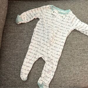 cloud island “i love you” footed baby sleeper